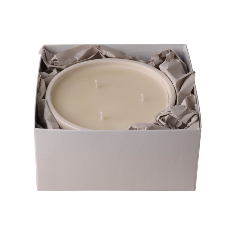 -plante. ceramic 3 wick candle in white handcrafted gift box 1